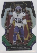 2022 Select Premier Level Black & Green Prizm Die-Cut Brian Asamoah II #165 0c6