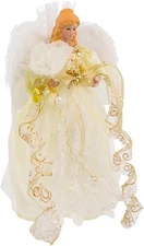 Kurt Adler LED Angel Treetop, 12-Inch 12in, White 