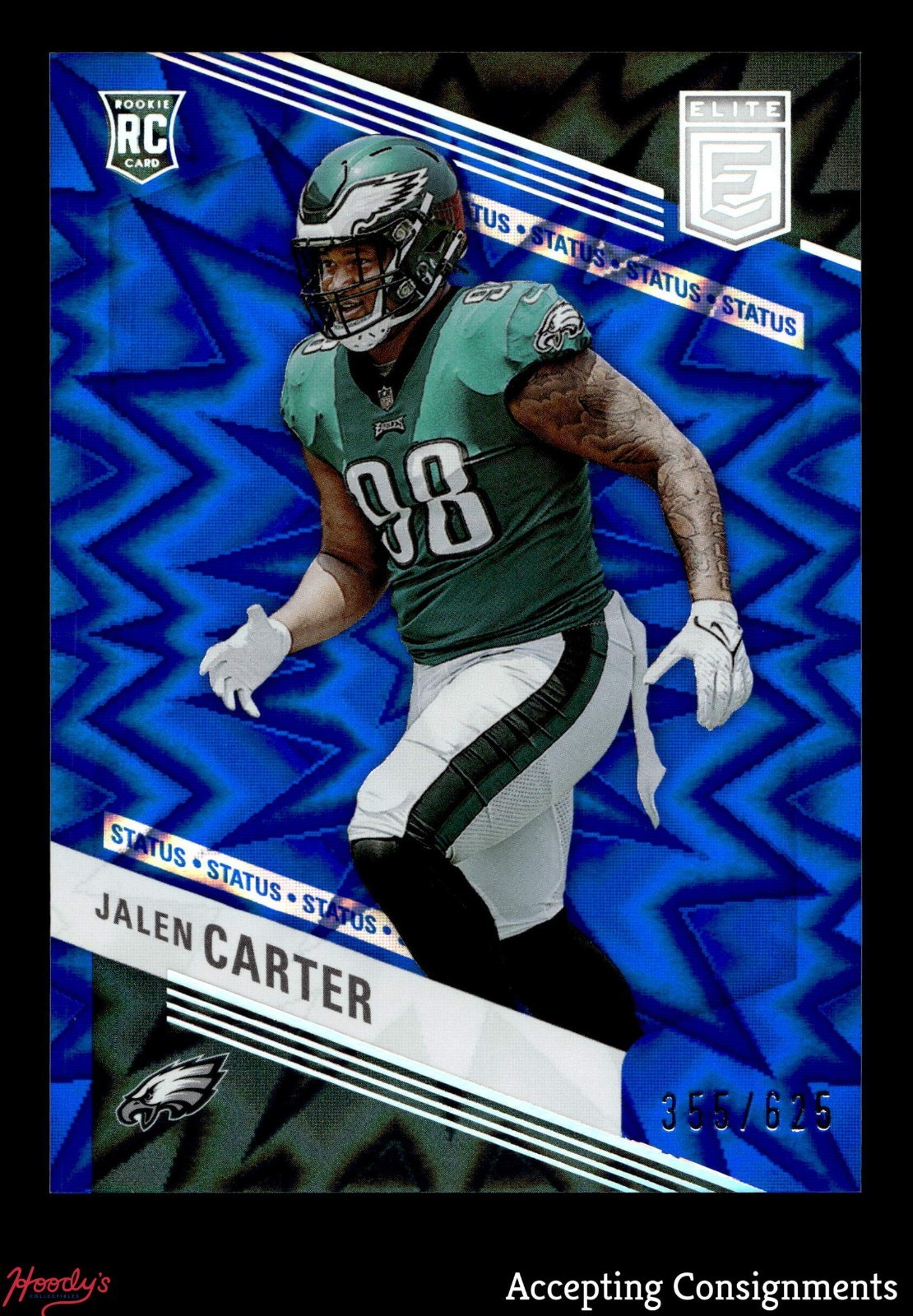 2023 Elite Status Explosion #148 Jalen Carter RC ROOKIE EAGLES 355/625