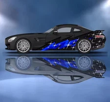 Flame Car Decals; Flame Racing Sport Livery Decal For Both Sides Of Car; Flames