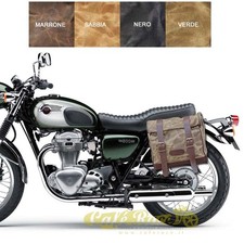 Kawasaki W650 W800 19 24L Right Quick Release Bag Kit Brown