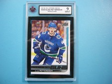 2018/19 UPPER DECK YOUNG GUNS HOCKEY CARD #248 ELIAS PETTERSSON ROOKIE RC KSA 9. rookie card picture