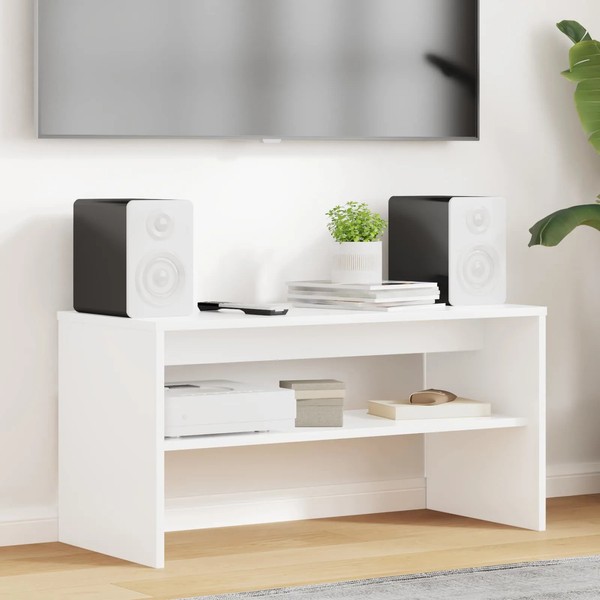 Tv-SchräNk 80 X 35 X 40 Cm Weiß Holzwerkstoff-image