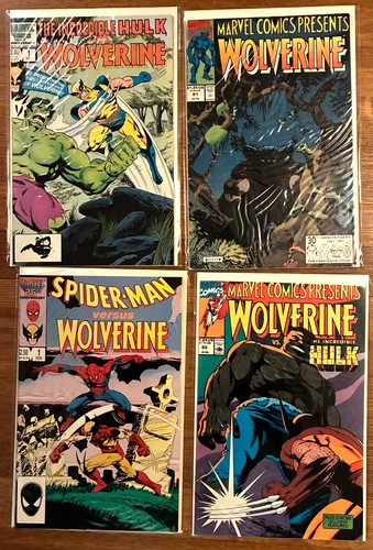 Spider - Man Wolverine The Hulk Marvel Comic 4 Lot Vintage rare presents