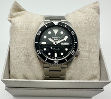 SEIKO 5 Sports Black Dial/Stainless Steel 42mm Automatic Watch SRPD55 Free Ship!