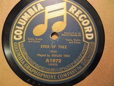 1916 Albert TAYLOR TRIO William Berge CELLO Alexander Hackel COLUMBIA A 1972