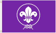 Drapeau en polyester violet mouvement scout - tailles au choix