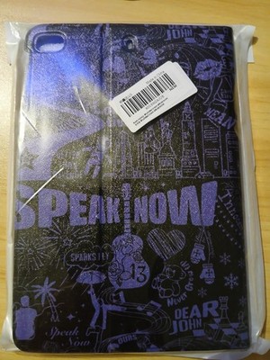 Uppuppy Case For Ipad Minis 1/2/3/4/5 ''Speak Now'' Black And Purple Design