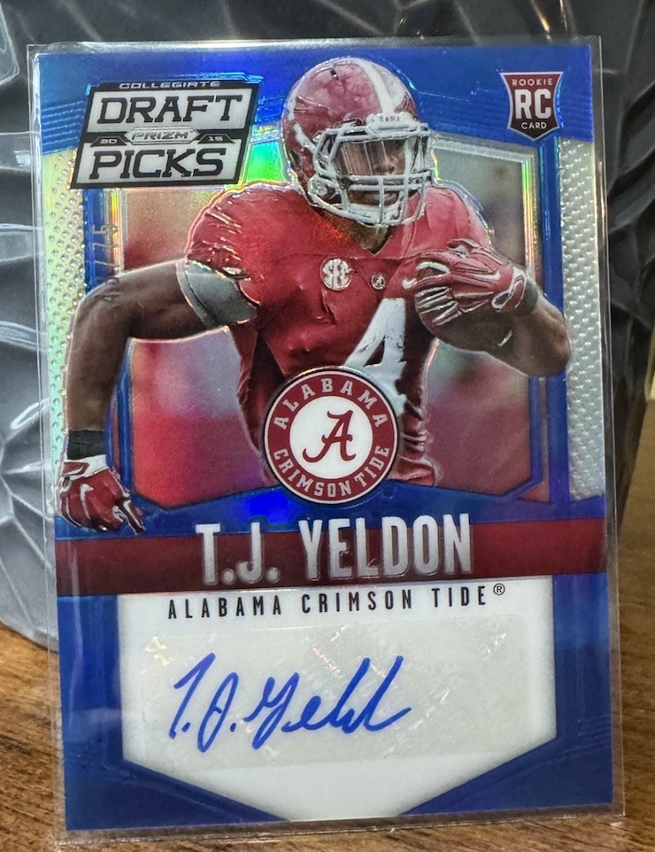 TJ Yeldon Panini Prizm Collegiate Draft Picks #144 Autograph-Blue