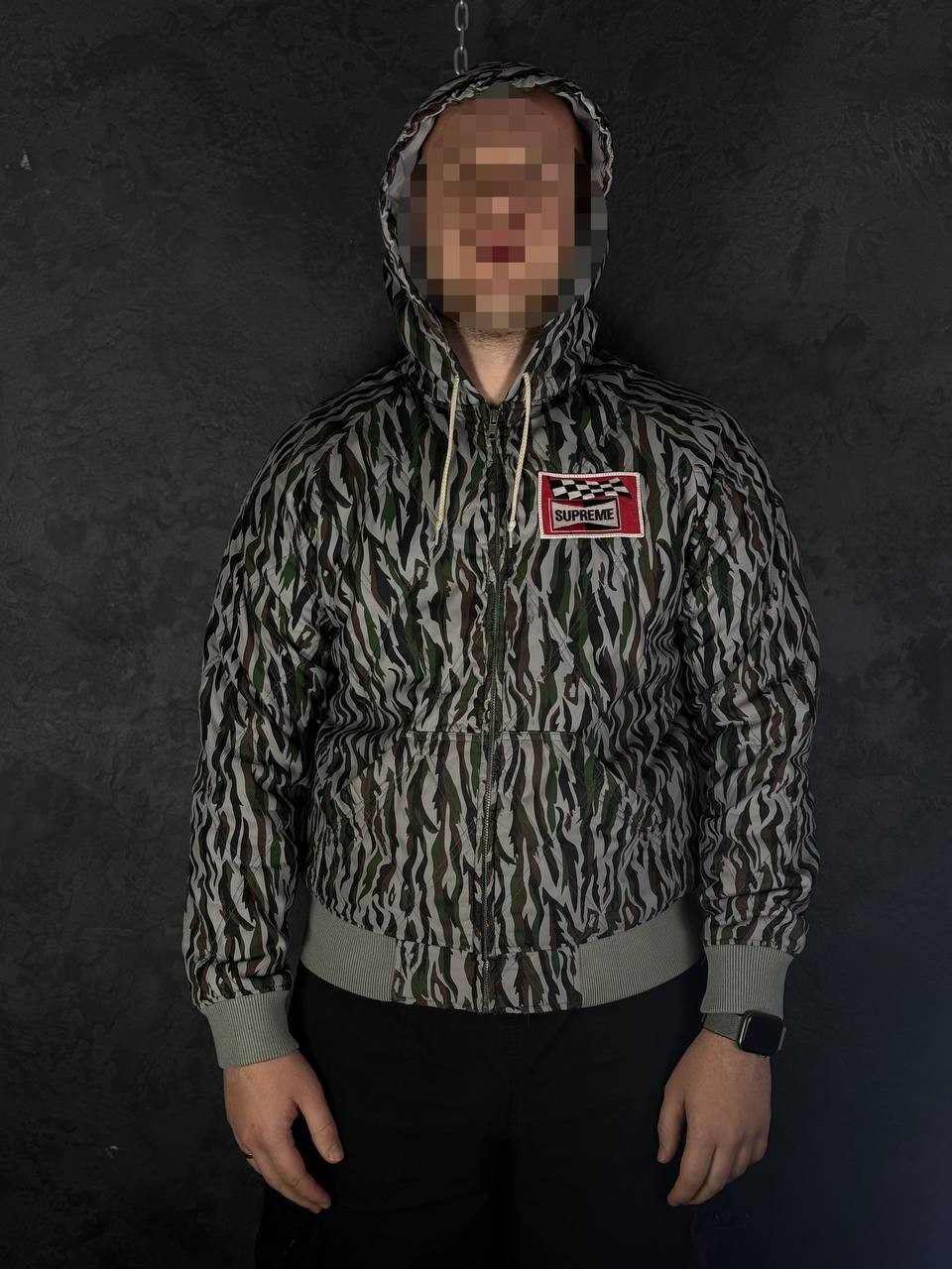 Supreme Poly Diamond Quilted Hooded Jacket Camo Rare