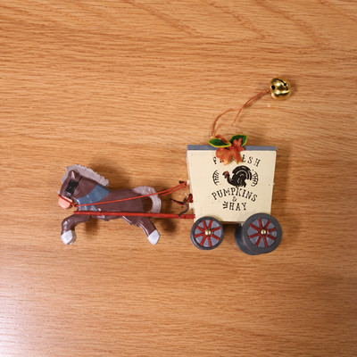 Kurt Adler Christmas Ornament O'Reilly's Provisions & Meat Wagon Wood 1979