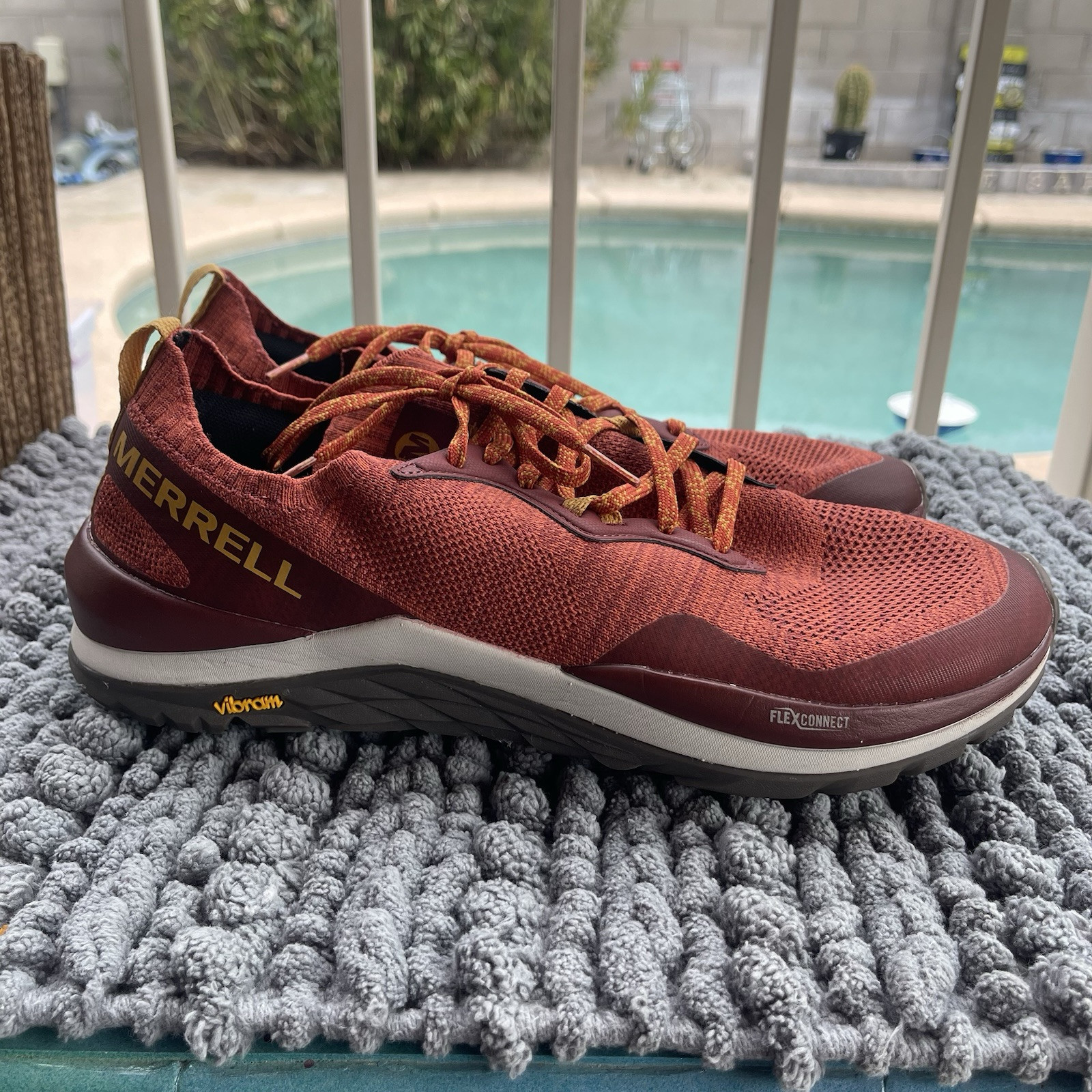 Merrell Mag 9 Scarpe Uomo 11.5 Arancione Trail Escursionismo Corsa Sneakers Vibram