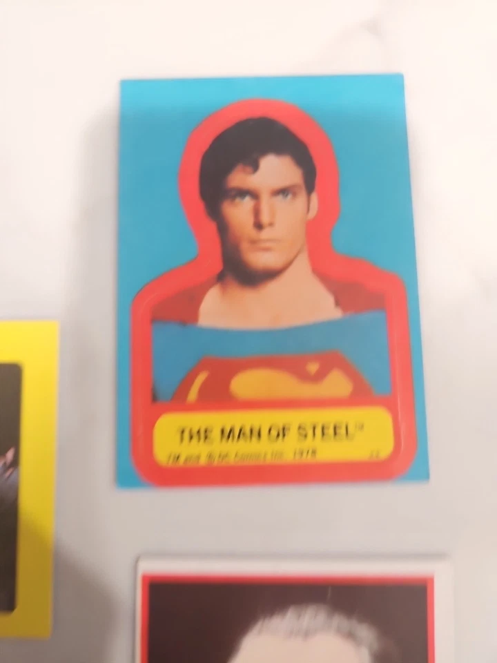 1978 Superman The Movie Card Lot (11) + 1983 Superman III Sticker (1) - C. Reeve - Image 2 of 4