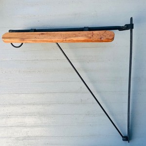 Collapsible, wall saddle rack, LIGHTNING W RANCH, vintage, used, rare, heavy.