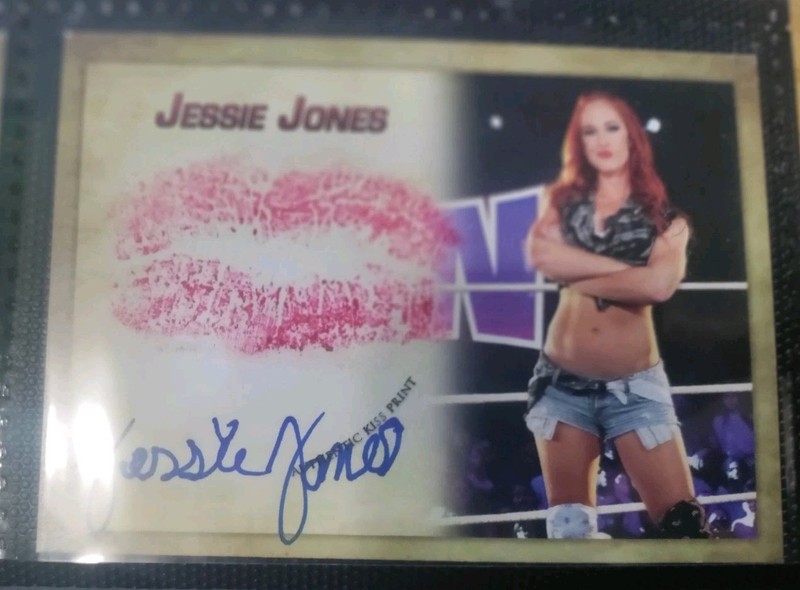 Jesse Jones signed auto wrestling kiss card