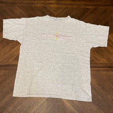 Vintage Guess Jeans USA T Shirt Grey Heather Star Graphic Made in USA OSFA 90s