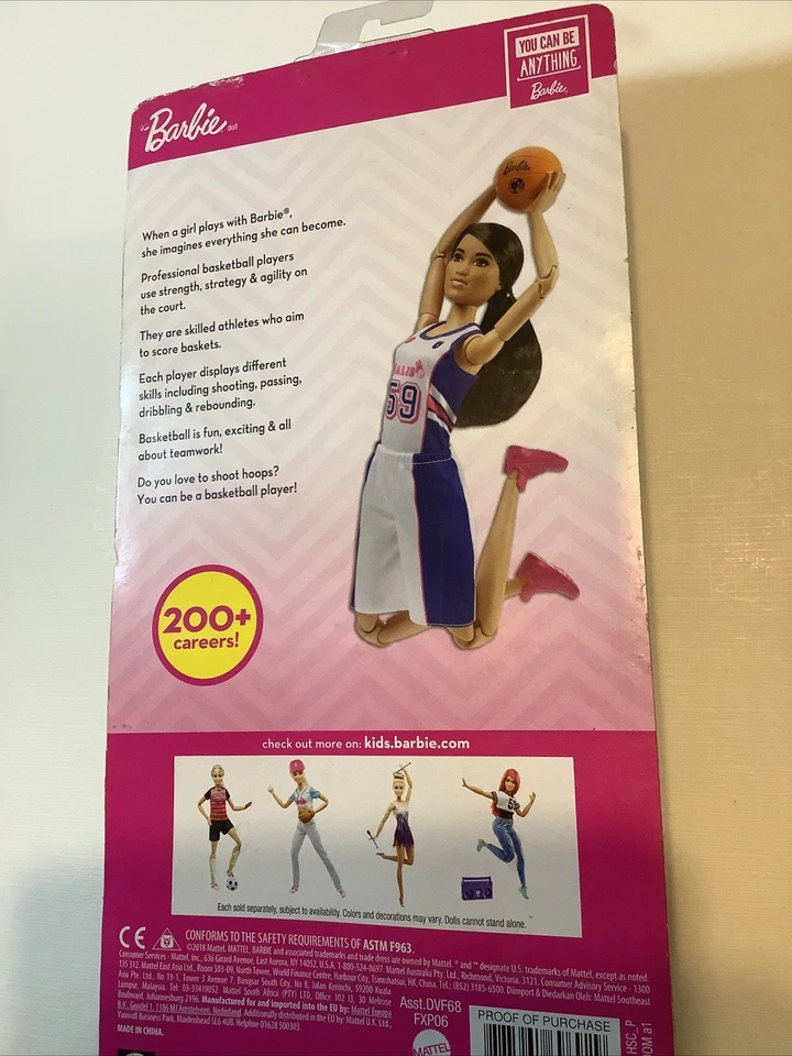 Barbie Jugadora de Baloncesto - Muñeca Hecha para Mover Mattel 2018  Foto 4 de 4
