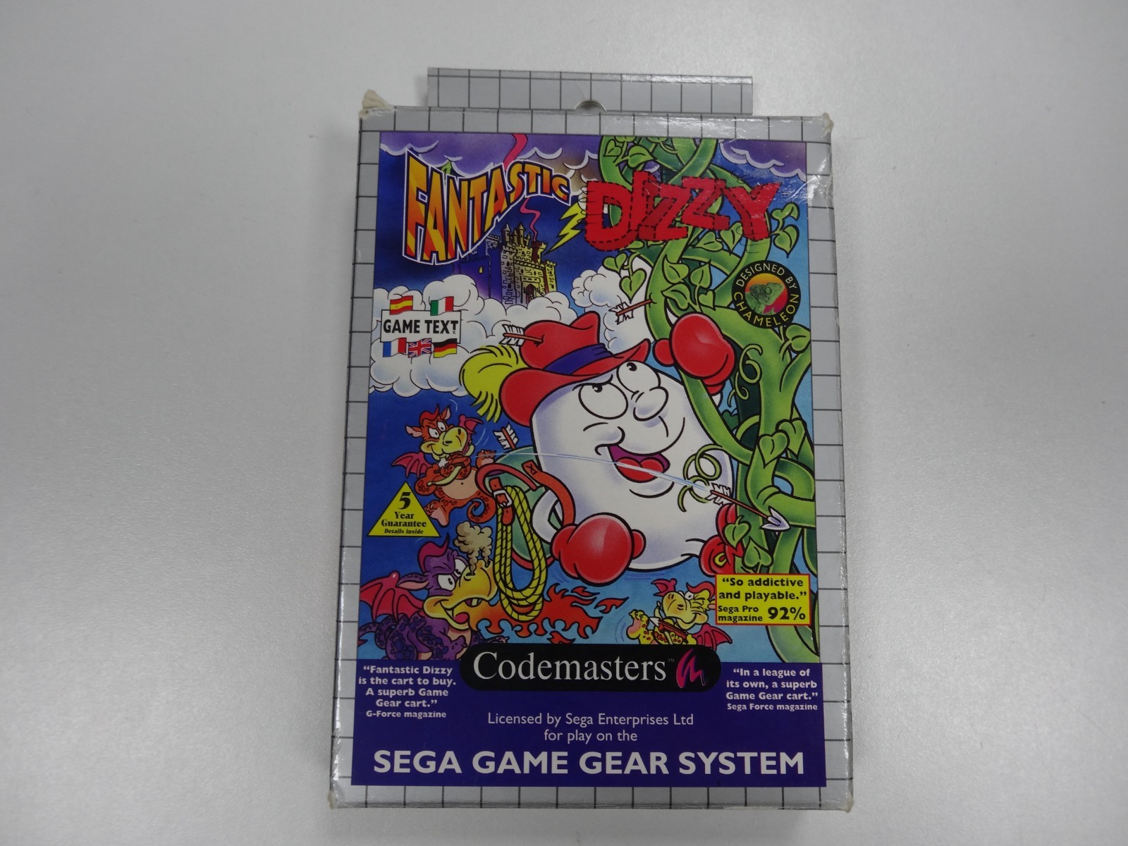 Fantastic Dizzy Sega Game Gear CIB Complete PAL Box Manual Cartridge Poster