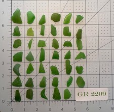 GR 2209 Genuine Surf-Tumbled Sea Glass   Frosted Green Ideal for Crafting  Col