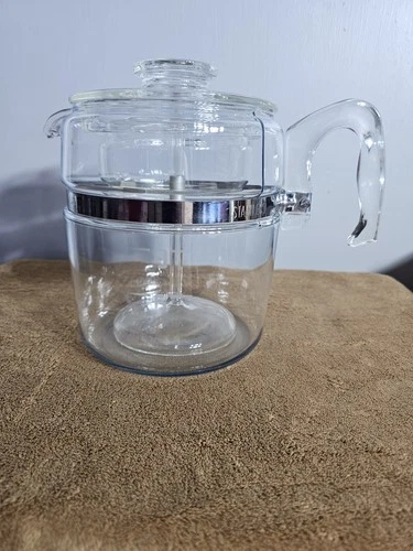 Vintage Pyrex 6-9 Cup Flameware Glass Percolator Coffee Pot 7759-H