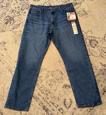 NWT WRANGLER MEN'S FIVE STAR HERITAGE RELAXED FIT BLUE JEANS, SIZE 38 X 32