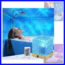 Spa Like Shower Lamp,Rechargeable Shower Light 16 Color Changeable Ocean Wave...
