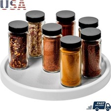 Kitchen Turntable Organizer Rotating Storage Non-Slip Base Space Saver New