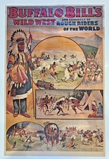 VINTAGE POSTER: Buffalo Bill's Wild West & Congress of Rough Riders of the World