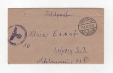 1945 3. Reich Feldpostbrief Marine Flakschule V/5  gestempelt  Zinnowitz Usedom
