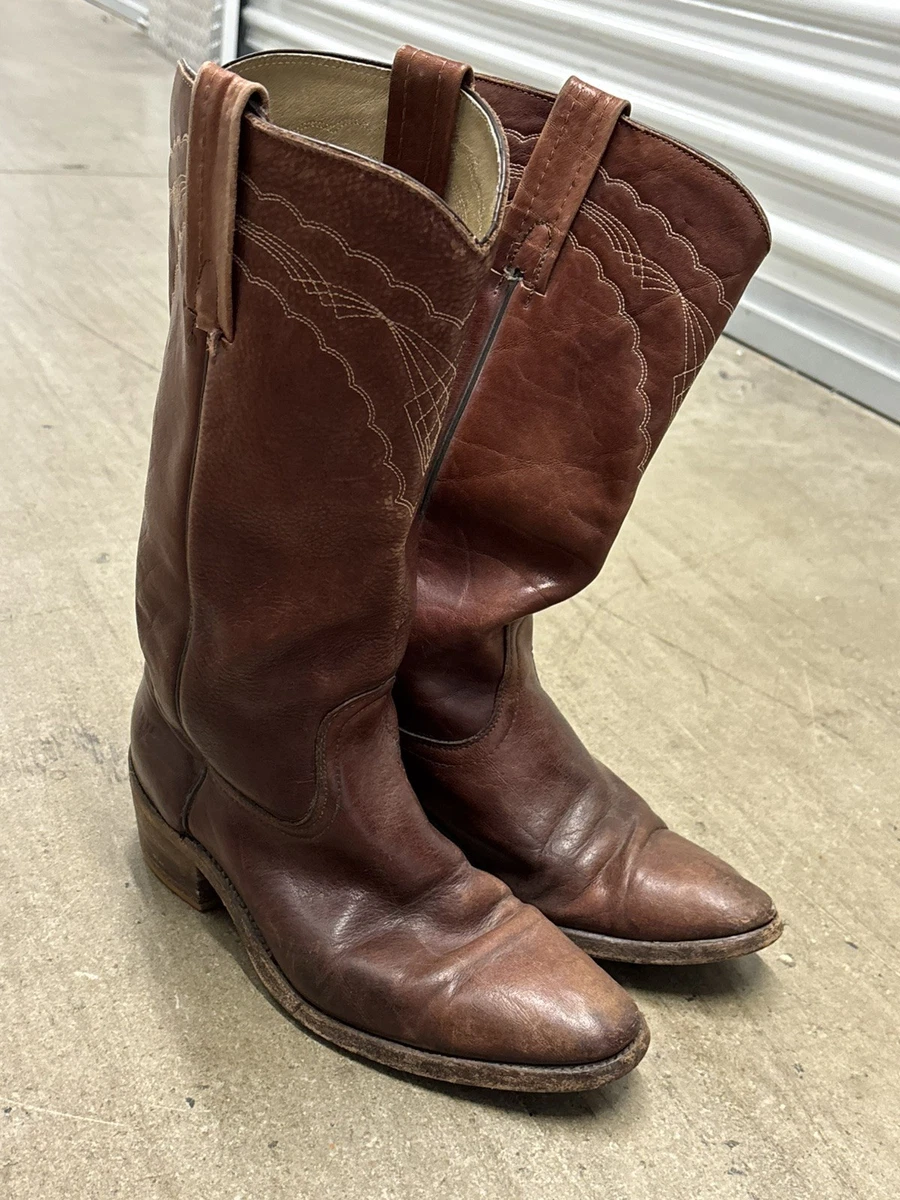 Maverick Bottes de cowboy en cuir pour homme, à enfiler, à talon cubain