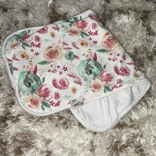Copper Pearl Baby Boutique Multicolor Floral Cotton Cottage Burp Cloth Girl Pink