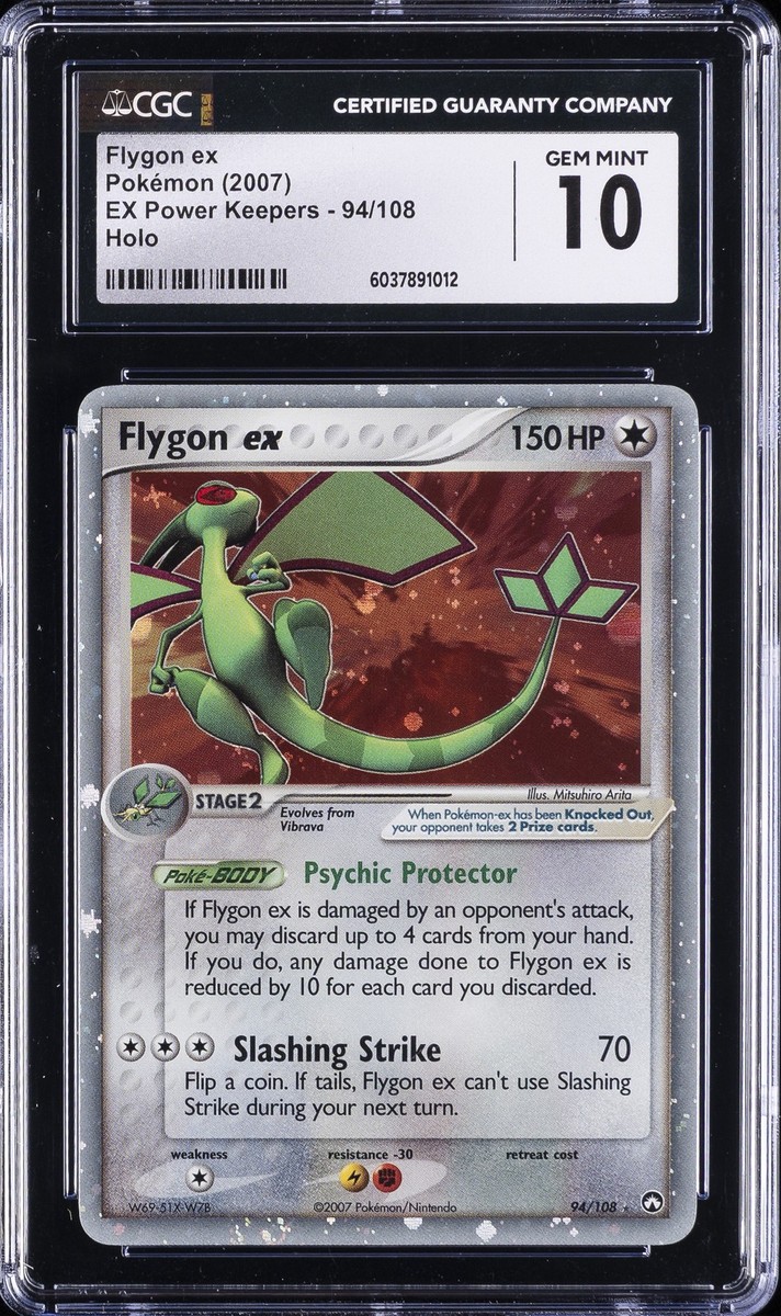 2007 POKEMON EX POWER KEEPERS - HOLO #94/108 FLYGON EX CGC 10 GEM
