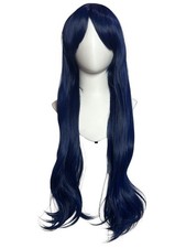 32'' Long Straight Long Bangs Navy Blue Cosplay Tomoyo Wig