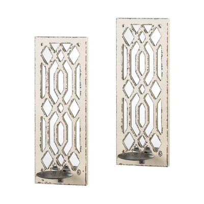 Zingz & Thingz Gothic Cathedral Collection Dual Candle Wall Sconces, 6.75x5.2...