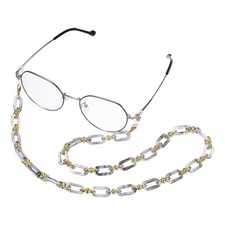 Glasses Chain, Oval Beaded Eyeglass Holder Chain Strap , Marble