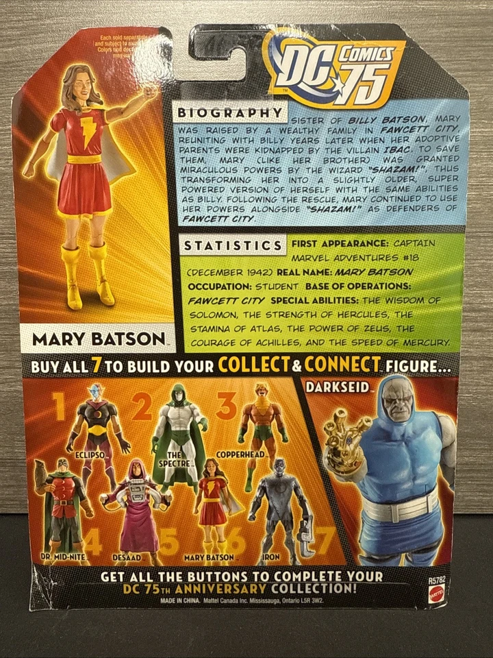 Vestido blanco Mattel DC Universe Classics 75 años de superpoder Mary Batson Foto 2 de 4