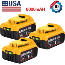 20Volt Max XR 8.0AH Lithium Ion Tool Battery DCB206-2 DCB208 DCB205 For DeWalt