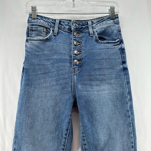 Just Black Denim Jeans Womens Sz 27 High Waist 5-Pocket Skinny Light Washed Blue - Picture 3 of 11