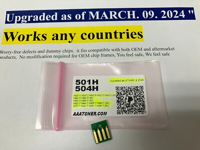 501H. 504H Toner Chip for Lexmark MS310 MS312 MS315 MS410 MS415 510 610 Refill