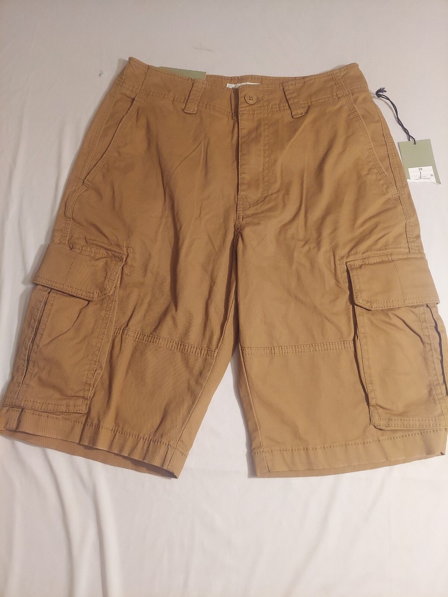 Goodiellow Shorts Mens 28 Khaki Linden Flat Front Chino 11in