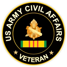 US Army Civil Affairs Veteran Bumper Sticker Military Vinyl Soldier Decal 5"