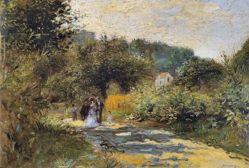 Eine Straße in Louveciennes 1870 Pierre-Auguste Renoir Repro Wandbilddruck A3 A4 - Bild 1 von 6