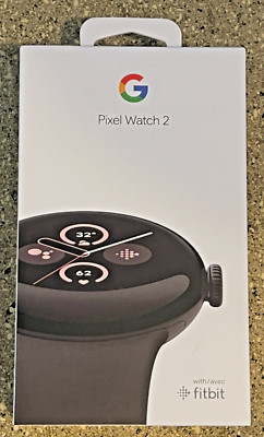 New - Google - Pixel Watch 2 - Black Smartwatch w/ Obsidian Band Wi-Fi Fitbit