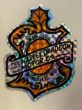 HARLEY DAVIDSON VINTAGE 1970's PRISM STICKER MOTORCYCLE CHOPPER DECAL 3"x 3.75"