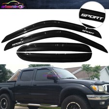 Fit For 01-04 Toyota Tacoma Crew Cab Window Visor Shade Guard W White Sport