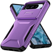 For Google Pixel 8 9 10 Pro XL10A Shockproof TPU PC Case Slide Camera Lens Cover