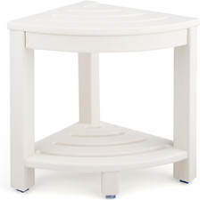 HDPE Corner Shower Stool,Shower Bench Seat with Storage Shelf for Shaving Legs P