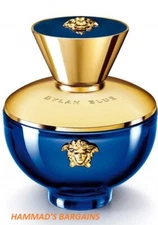 VERSACE POUR FEMME DYLAN BLUE EDP 3.4 OZ FOR WOMEN WITH CAP (NEW IN WHITE BOX)