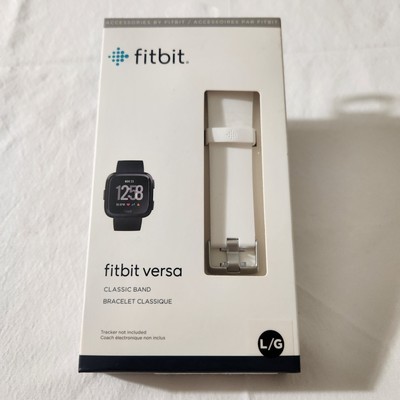 Fitbit Versa Smart Watch Classic Band Bracelet Classique White Size Large