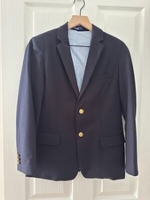 IZOD Boy's Solid Blue Blazer Sport Coat - 14 Youth